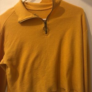 Yellow quarter zip